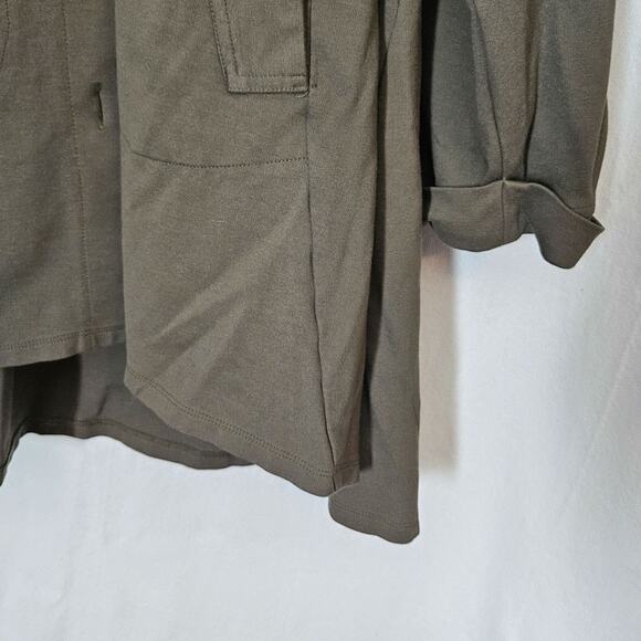 Christian Siriano New York Ponte A-Line Hooded Light Jacket Size 2X  Button-Up - Picture 3 of 7